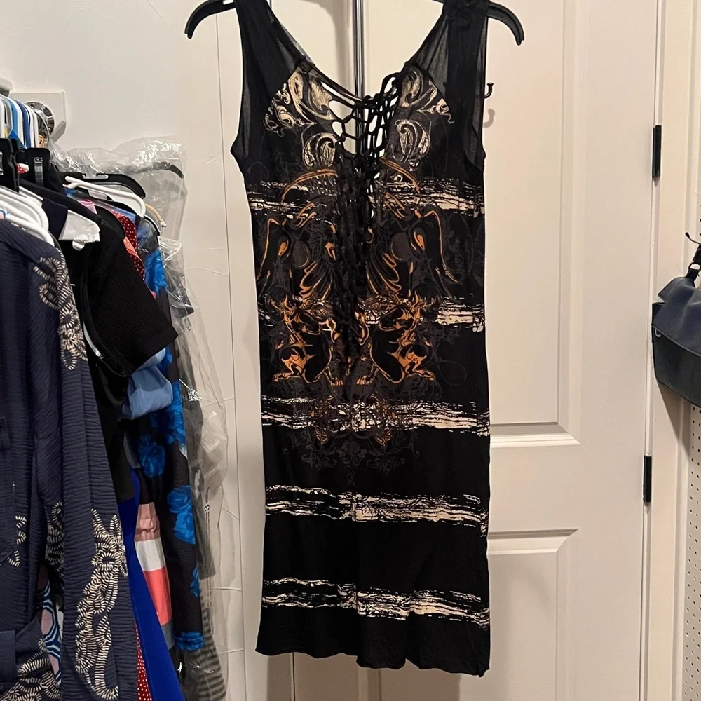 Anama Black and Orange Dress - Picture 3 of 5